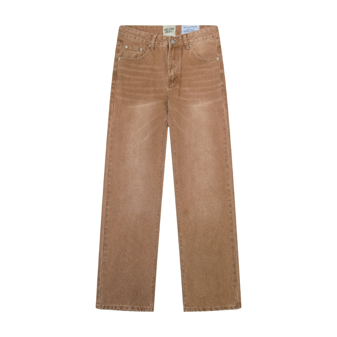 657#Gallery Dept new basic style brown washed small straight leg jeans American high street casual trousers washed brown S～XL P220